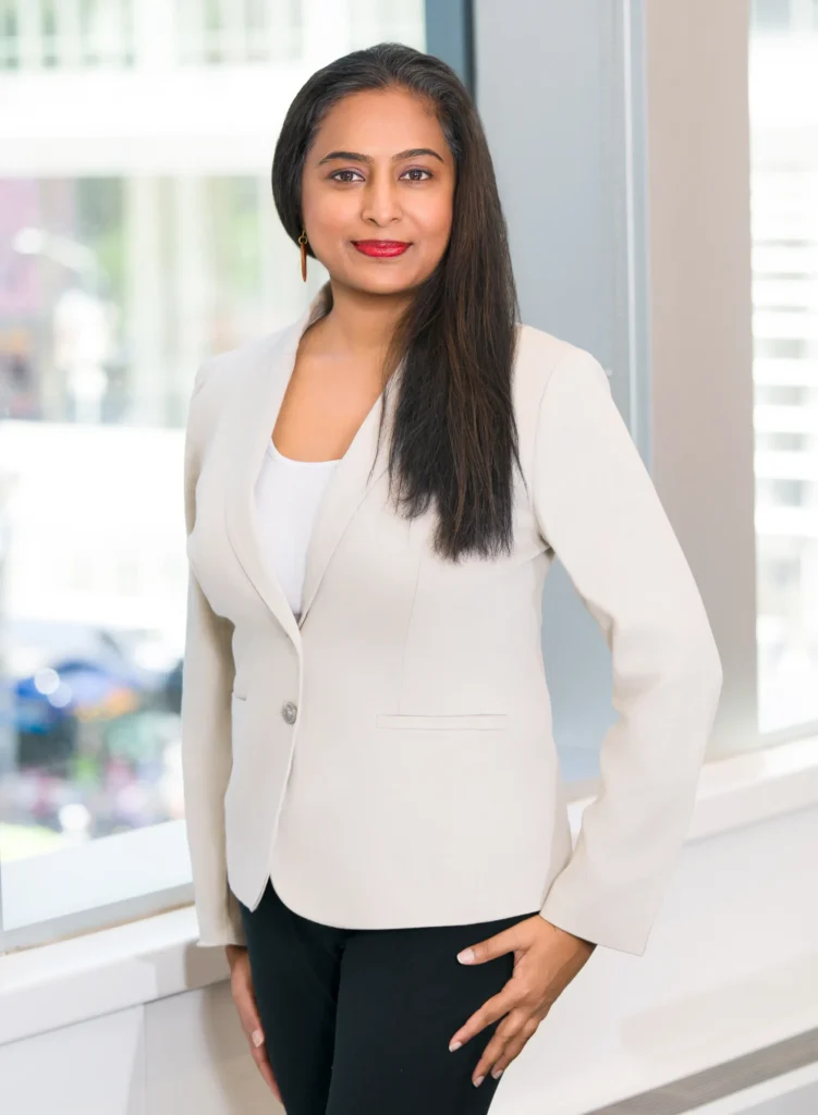 Accountant Headshot with a cream coat